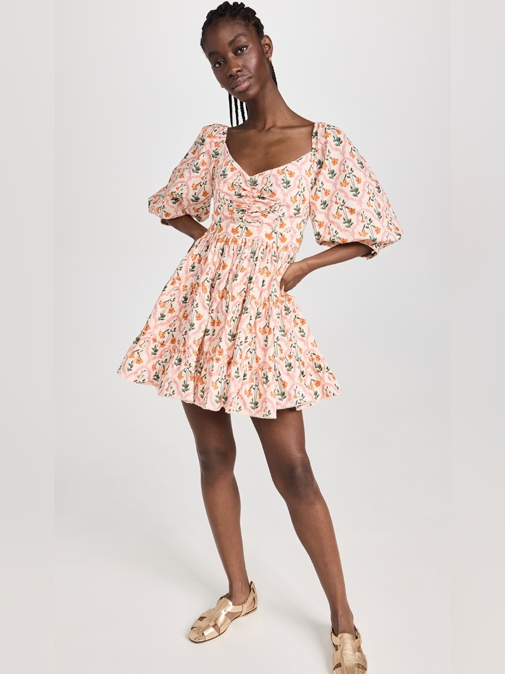 Agua by Agua Bendita Guanabana Sabanero Atardecer Floral Mini Dress M